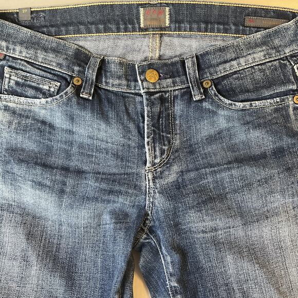 Citizens Of Humanity Women Jeans 27 Blue Denim 29" Inseam Low Rise Boot Cut - Picture 10 of 11